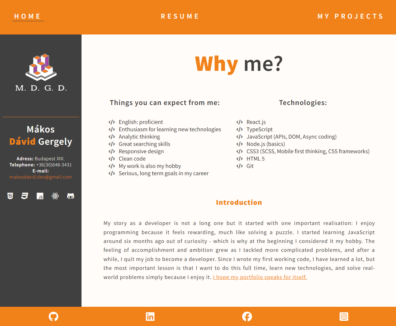 Old Portfolio Website